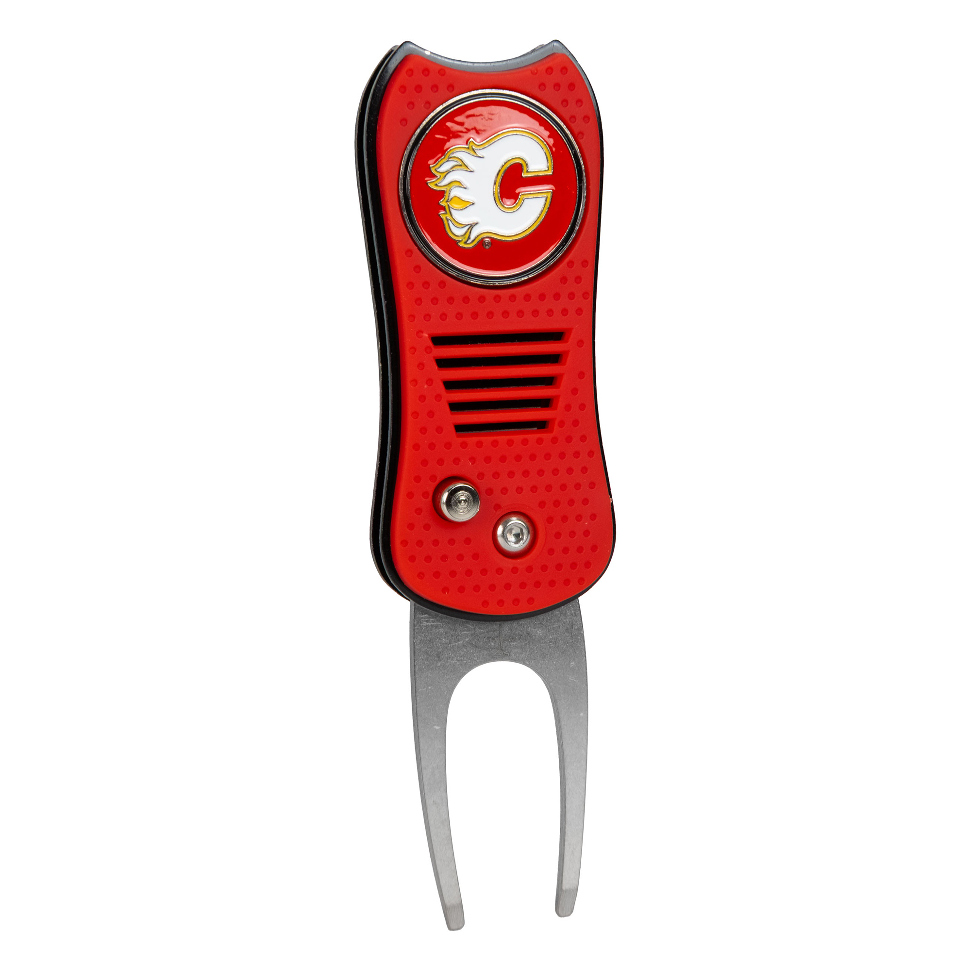Calgary Flames Switchblade Divot Tool With Magnetic Ball Marker Calgary Flames Switchblade Divot Tool With Magnetic Ball Marker