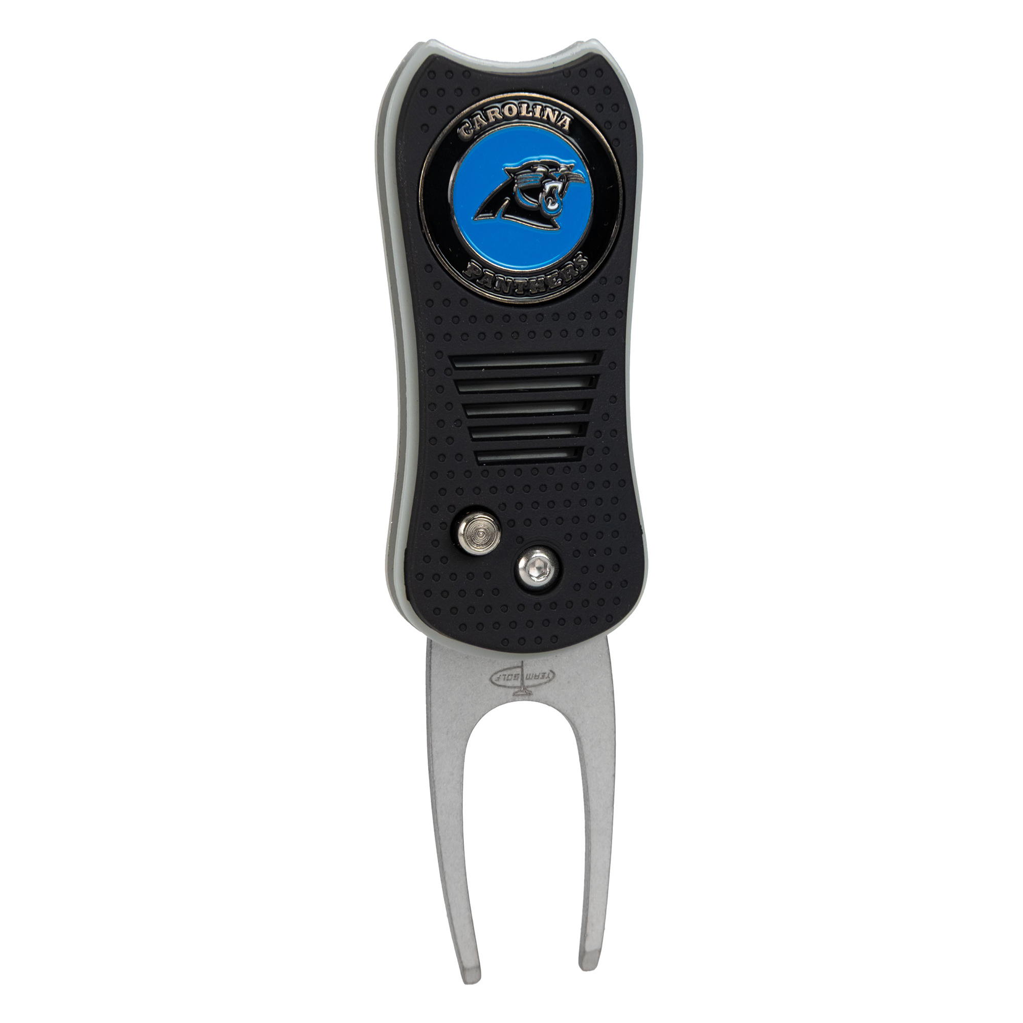 Carolina Panthers Switchblade Divot Tool With Magnetic Ball Marker Carolina Panthers Switchblade Divot Tool With Magnetic Ball Marker