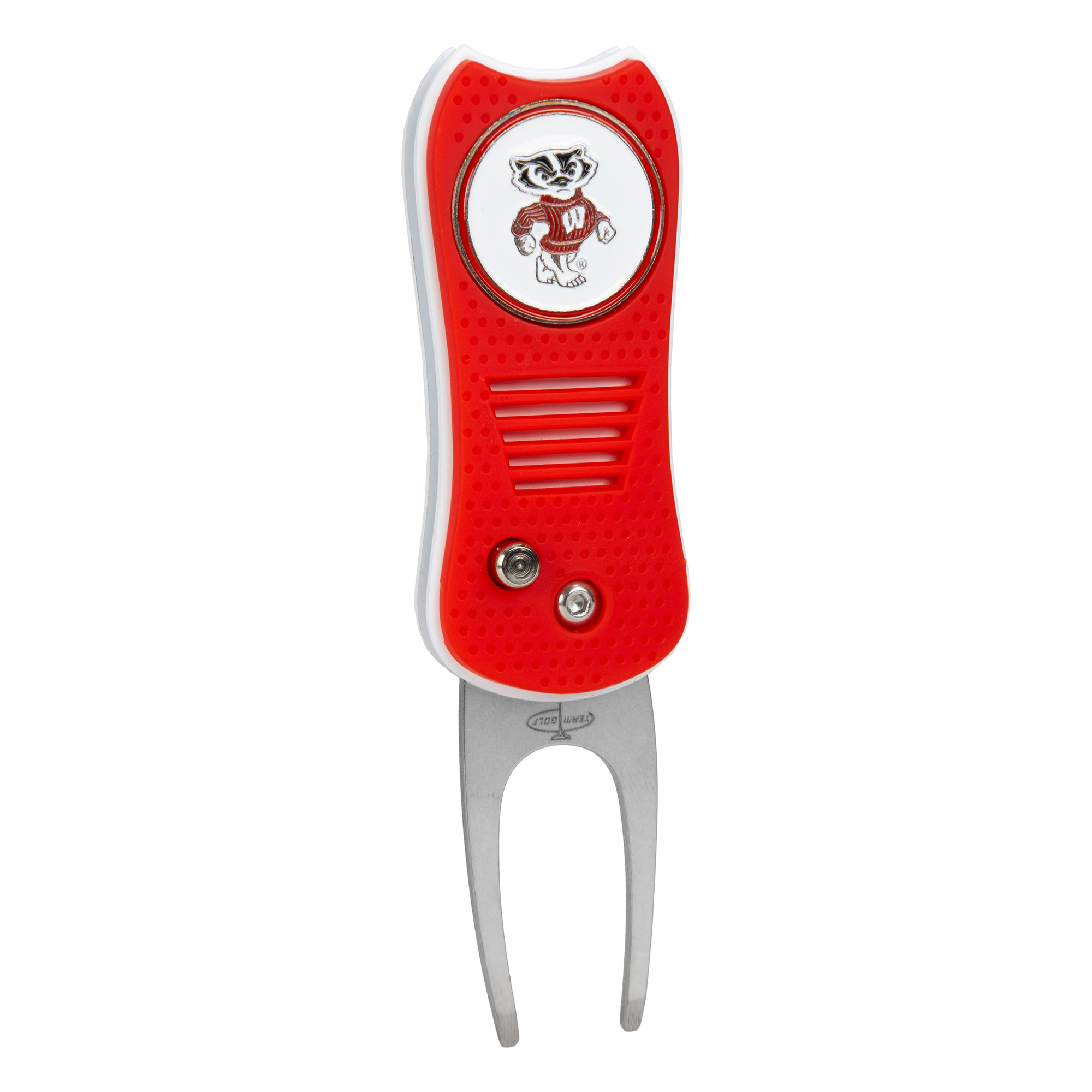 Wisconsin Badgers Switchblade Divot Tool With Magnetic Ball Marker Wisconsin Badgers Switchblade Divot Tool With Magnetic Ball Marker