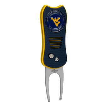 West Virginia Mountaineers Switchblade Divot Tool With Magnetic Ball Marker