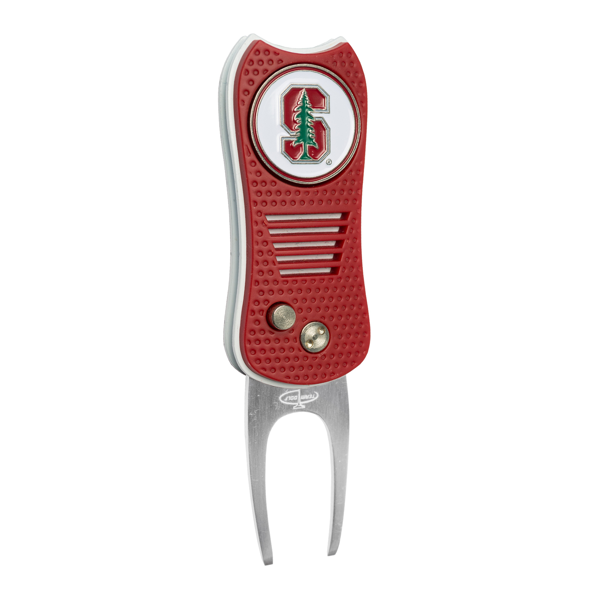 Stanford Cardinal Switchblade Divot Tool With Magnetic Ball Marker