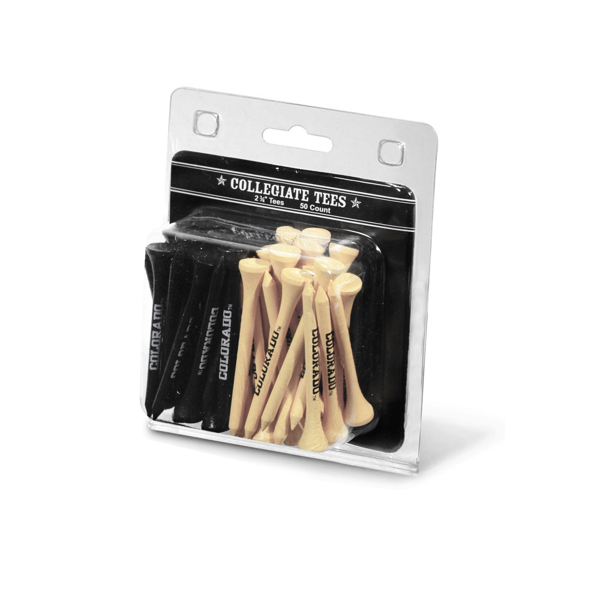 Colorado Buffaloes 50-Pack Golf Tee Set