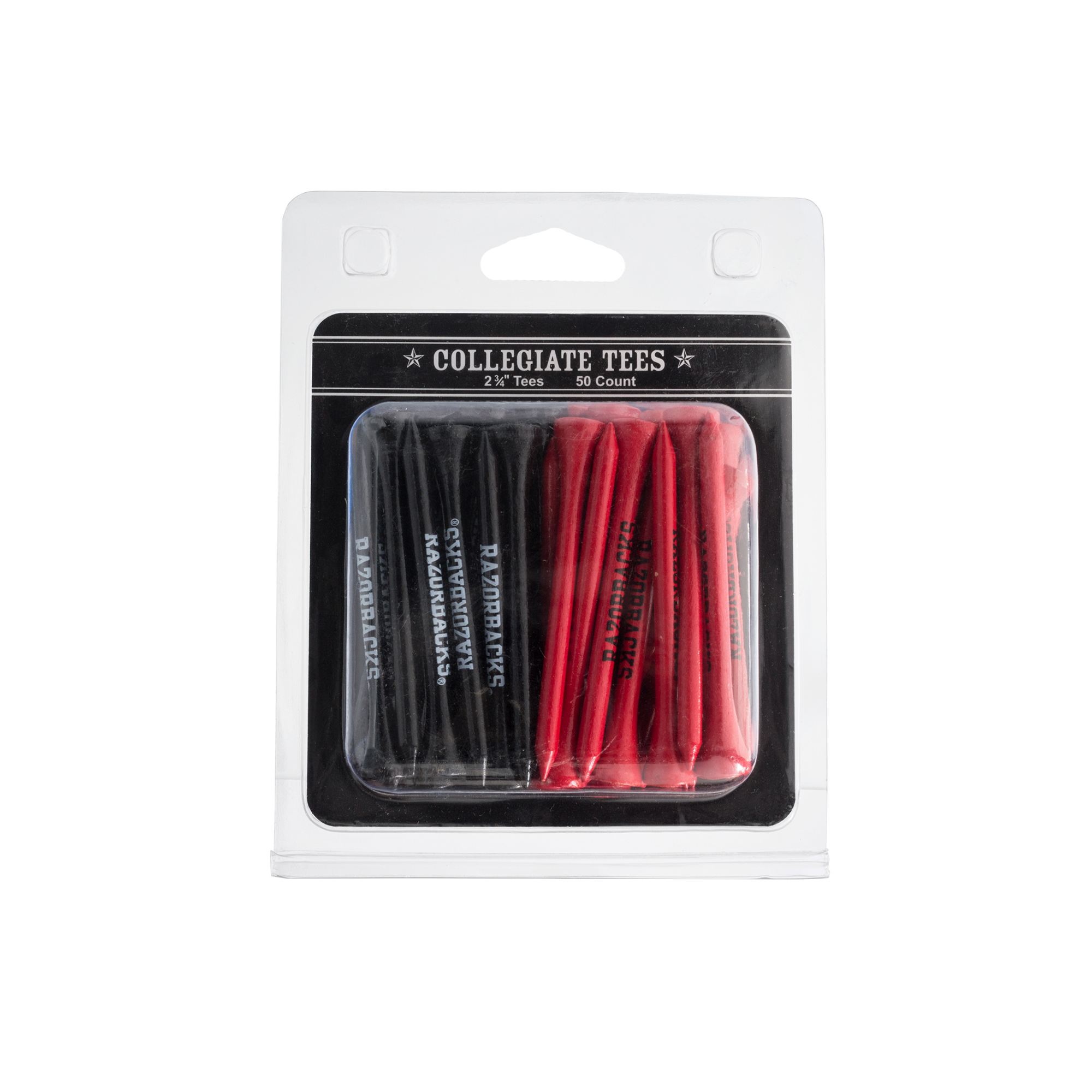 Arkansas Razorbacks 50-Pack Golf Tee Set Arkansas Razorbacks 50-Pack Golf Tee Set