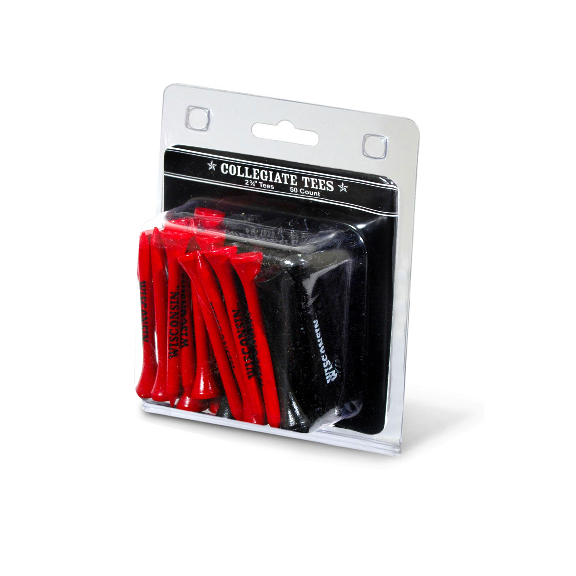 Wisconsin Badgers 50-Pack Golf Tee Set