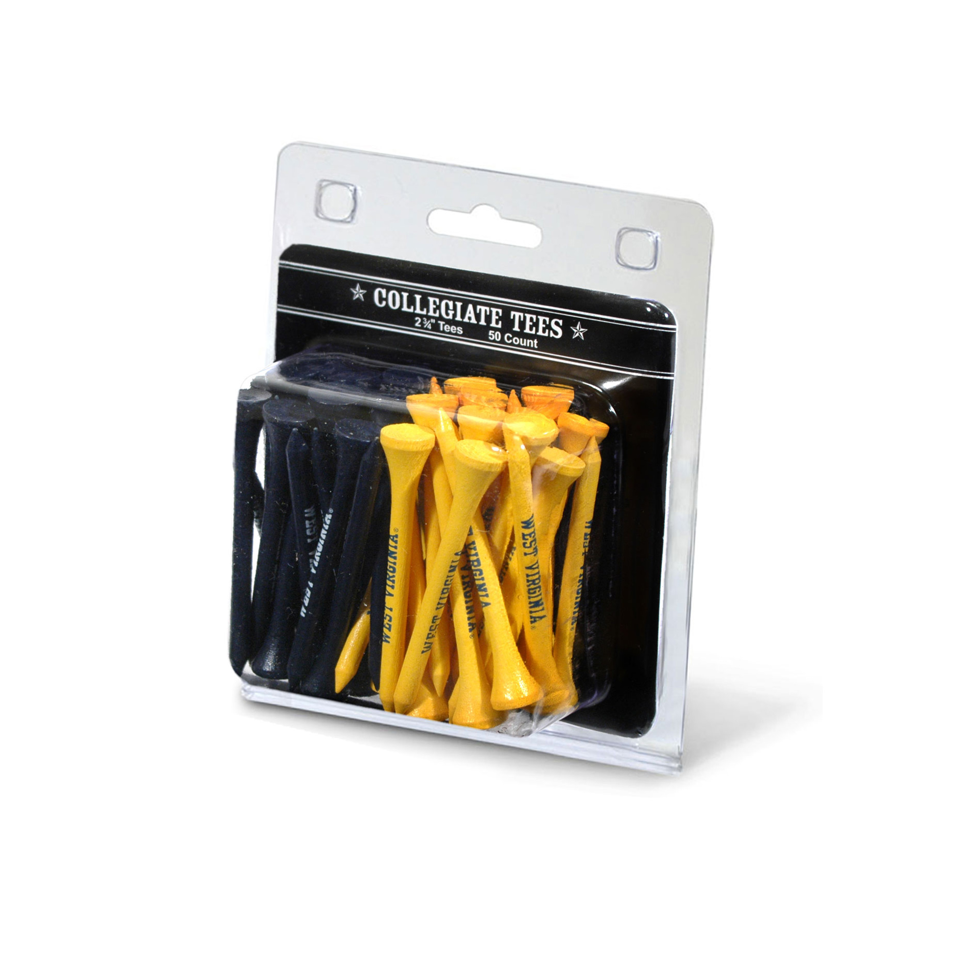 West Virginia Mountaineers 50-Pack Golf Tee Set
