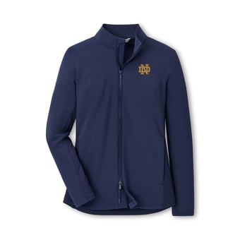 Women's Peter Millar Navy Notre Dame Fighting Irish Dunes Full-Zip Jacket