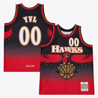 Men's Mitchell & Ness x Playboi Carti Black Atlanta Hawks 1996-97 Swingman Jersey