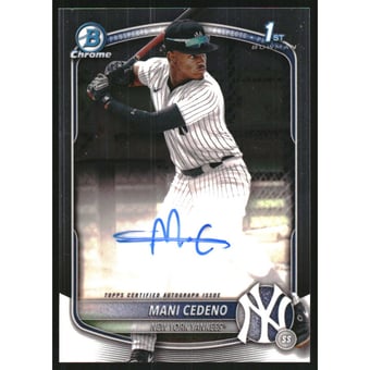 2025 Bowman Chrome Prospect Autographs #CPAMCE Mani Cedeno