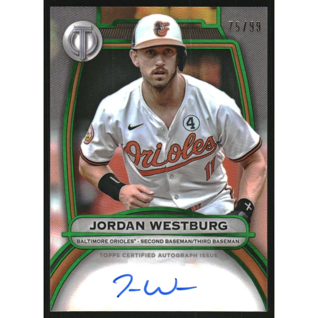 2025 Topps Tribute Autographs Green #TAWEST Jordan Westburg