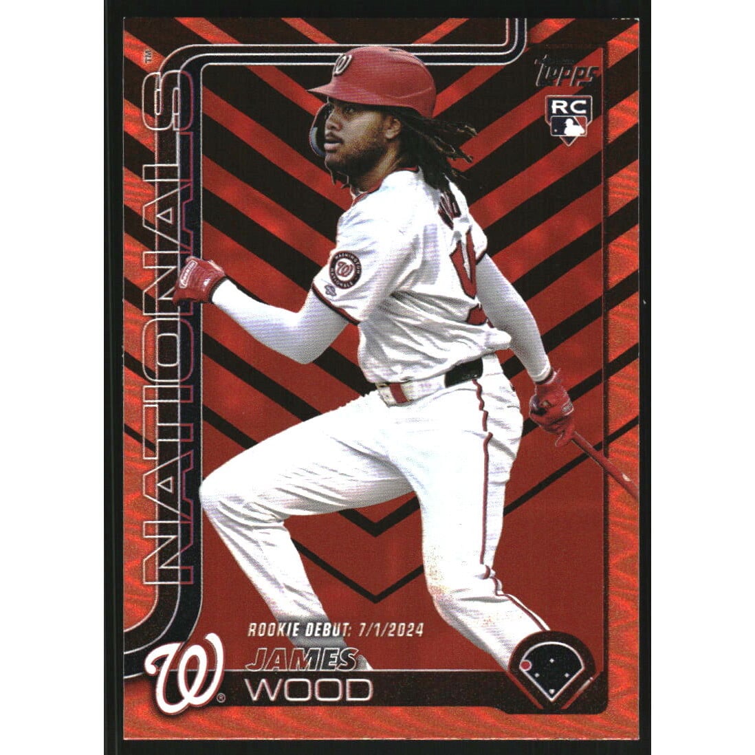 2025 Topps Update Halloween Orange and Black Foil #US218 James Wood