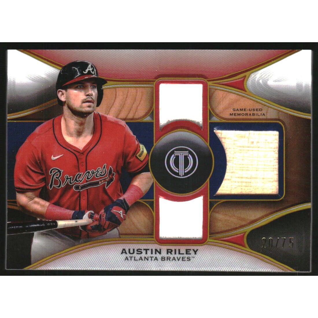 2025 Topps Tribute Triple Relics Gold #TTRAR Austin Riley