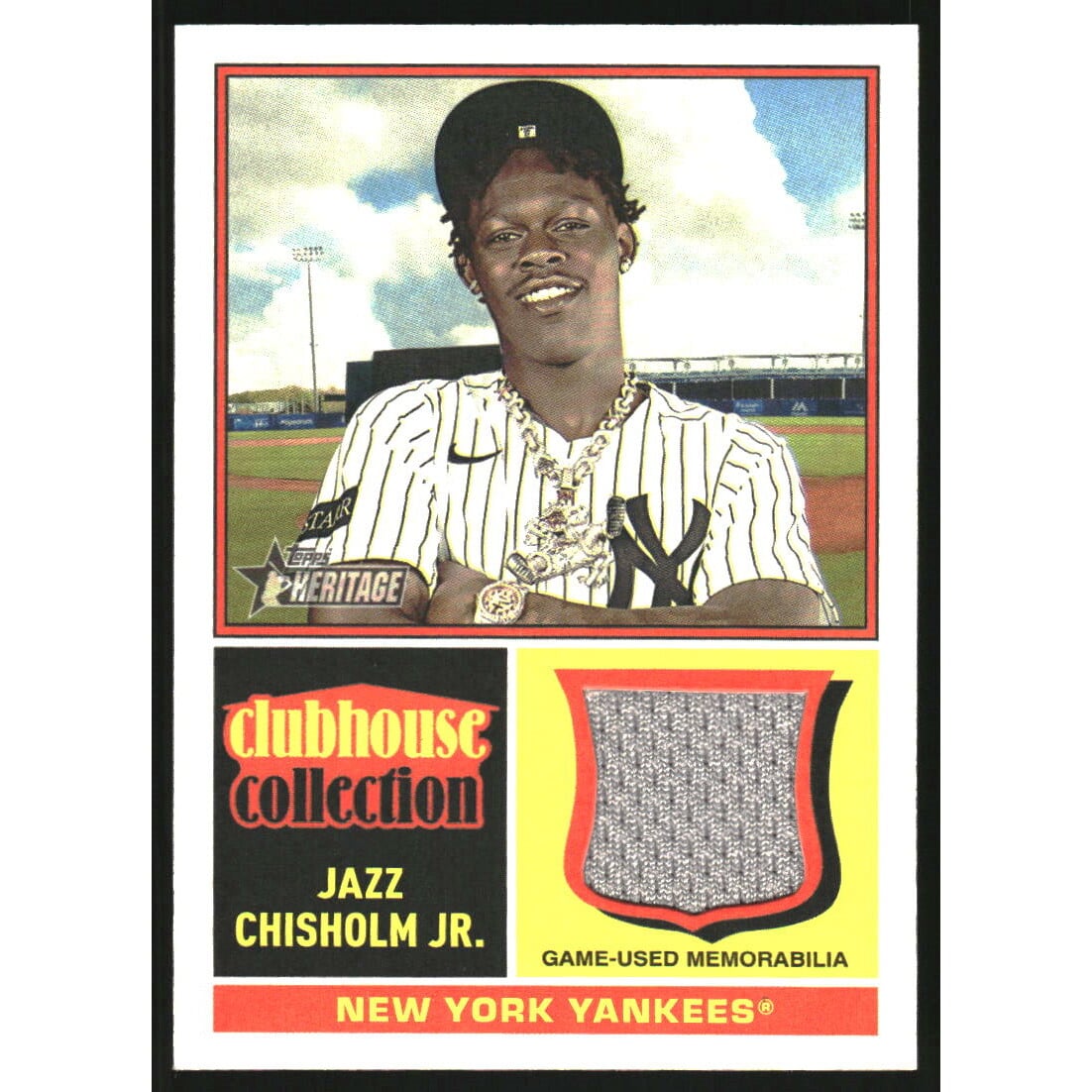 2025 Topps Heritage Clubhouse Collection Relics #CCRJCH Jazz Chisholm Jr. HN