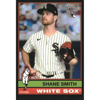 2025 Topps Heritage Chrome Black Refractors #587 Shane Smith