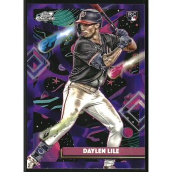 2025 Topps Cosmic Chrome Purple Nebula Refractors #83 Daylen Lile