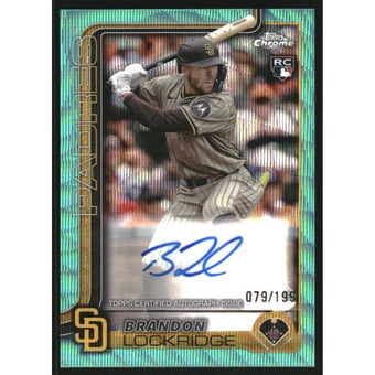 2025 Topps Chrome Rookie Autographs Aqua Wave Refractors #RABLO Brandon Lockridge