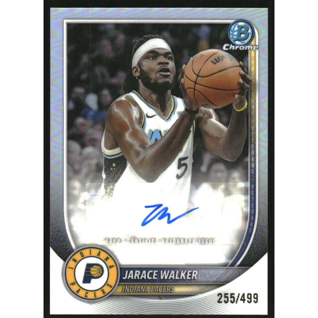 2025-26 Bowman Chrome Autographs Refractors #BCAJK Jarace Walker 2025-26 Bowman Chrome Autographs Refractors #BCAJK Jarace Walker