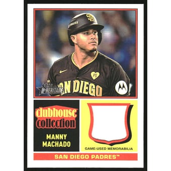 2025 Topps Heritage Clubhouse Collection Relics #CCRMM Manny Machado