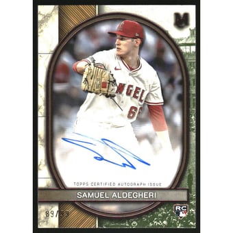2025 Topps Museum Collection Archival Autographs Pink Sapphire #AASA Samuel Aldegheri