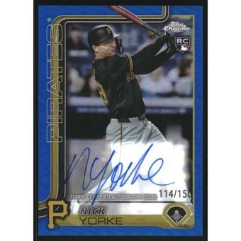 2025 Topps Chrome Rookie Autographs Blue Refractors #RANY Nick Yorke