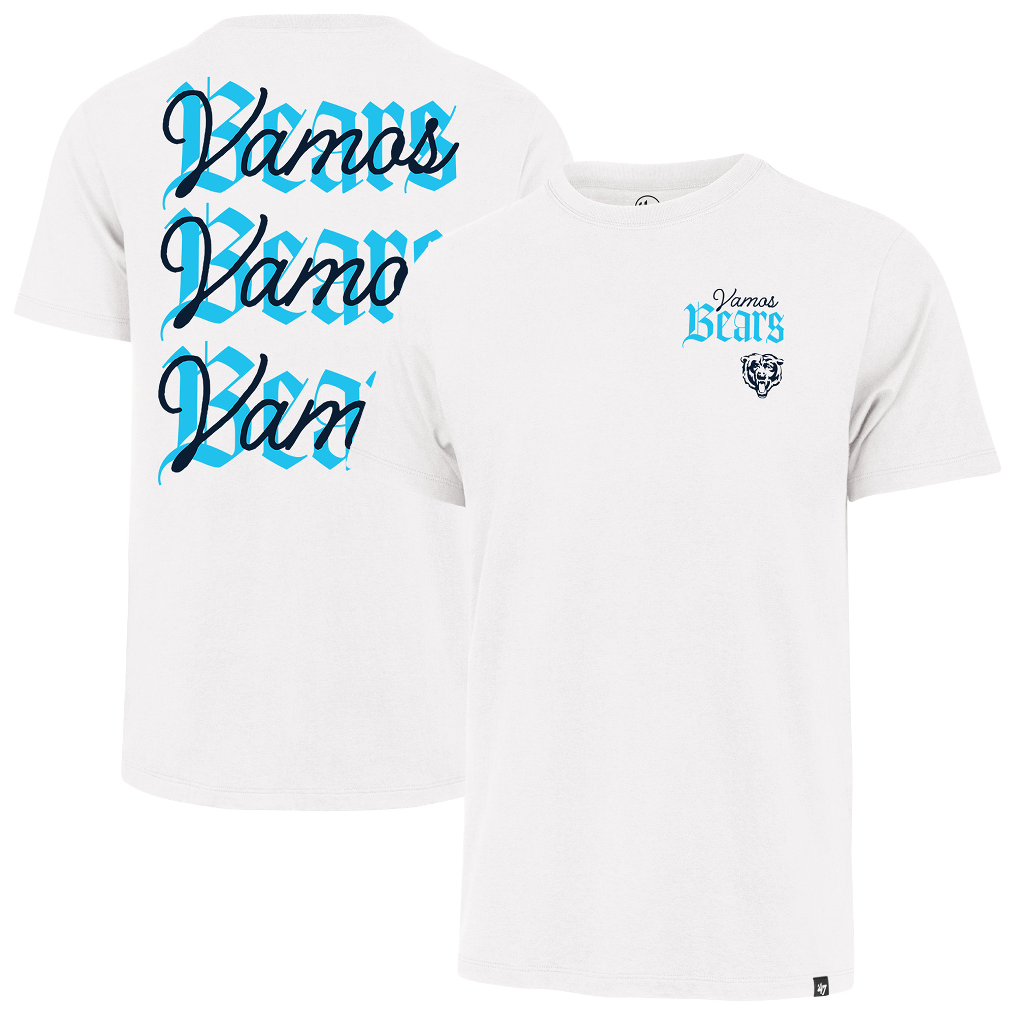 '47 Brand Men's White Chicago Bears Vamos Bears Franklin T-Shirt - White