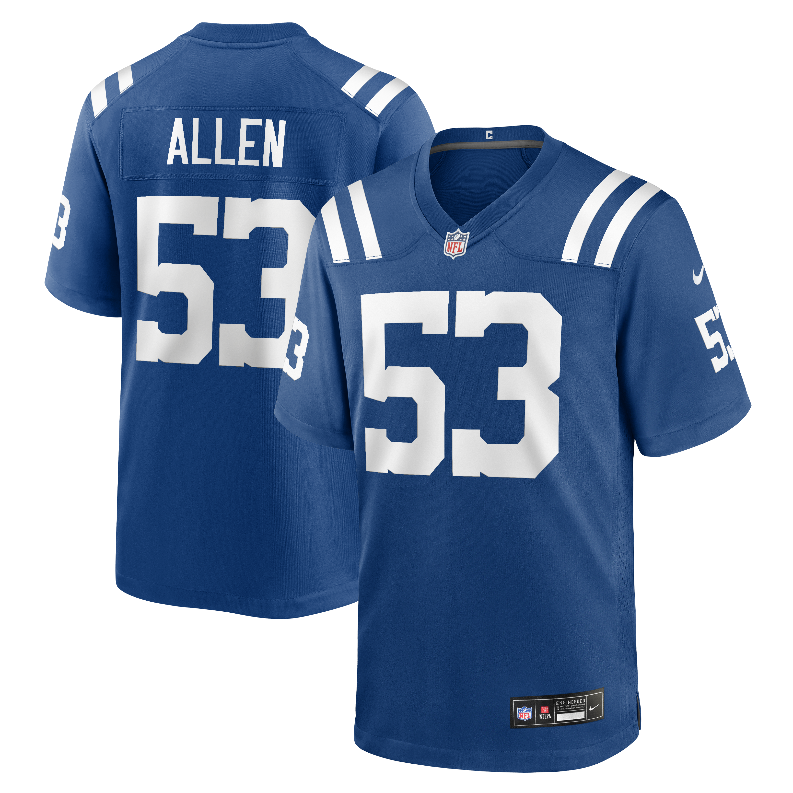 Men's Nike CJ Allen Royal Indianapolis Colts Team Game Jersey