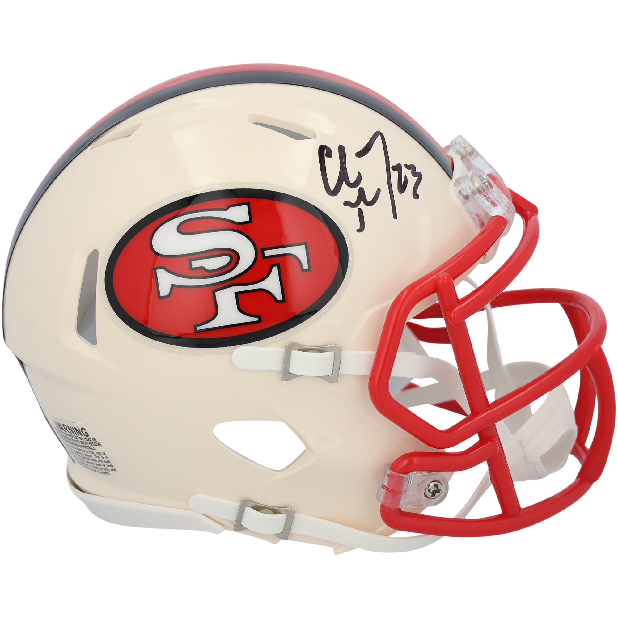 Christian McCaffrey San Francisco 49ers Autographed Riddell Retro Speed Mini Helmet