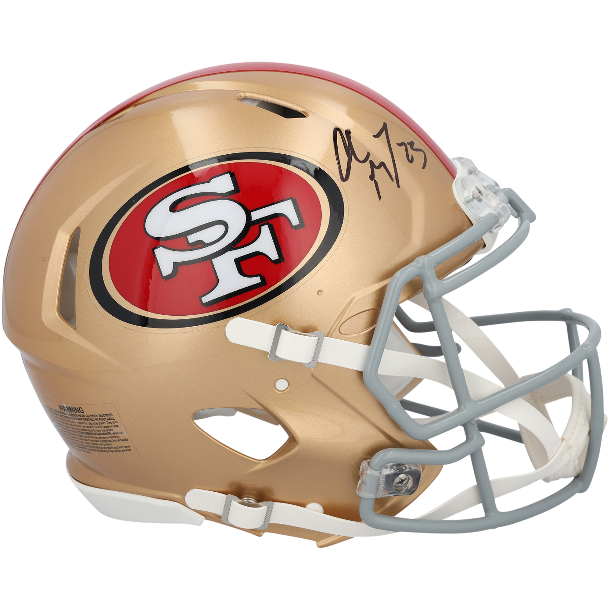 Christian McCaffrey San Francisco 49ers Autographed Riddell 80th Anniversary Speed Authentic Helmet