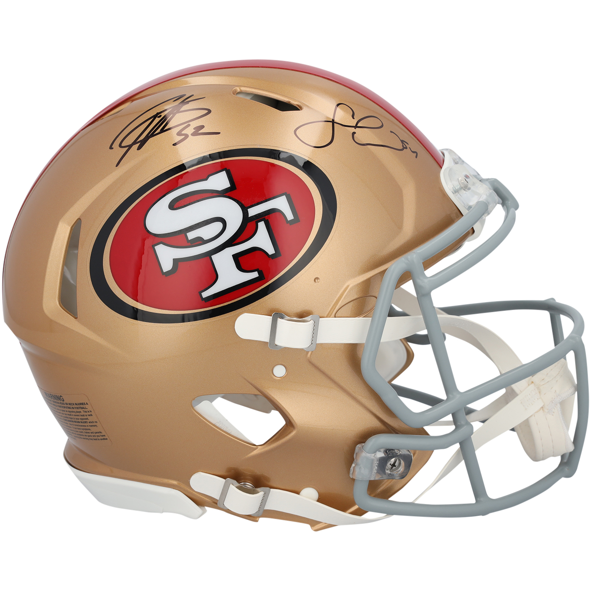 Fred Warner & Patrick Willis San Francisco 49ers Autographed Riddell Speed Authentic Helmet