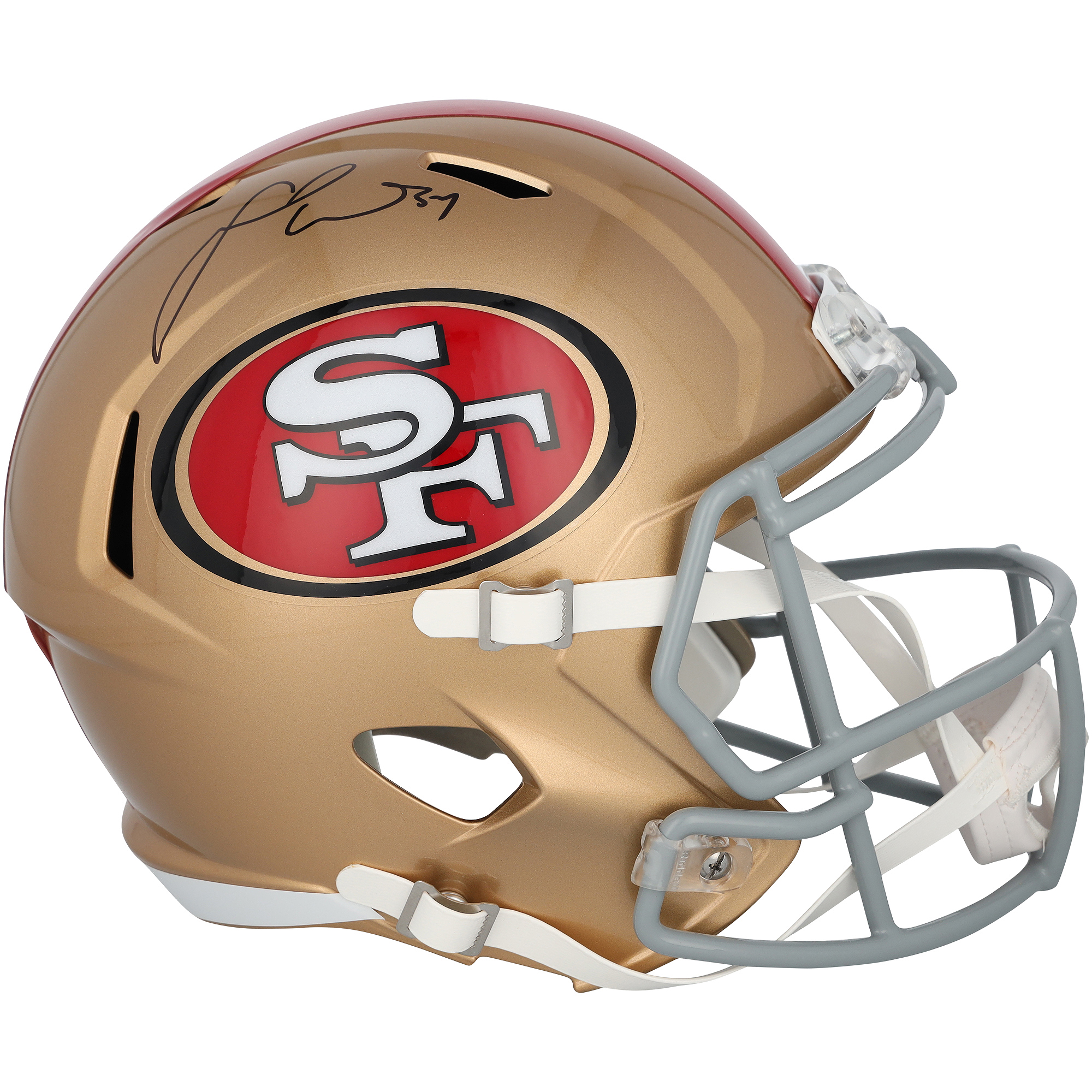 Fred Warner San Francisco 49ers Autographed Riddell 80th Anniversary Speed Replica Helmet