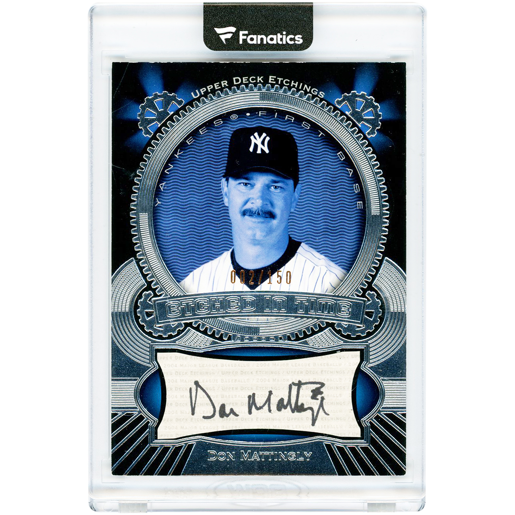Don Mattingly New York Yankees Autographed 2004 Upper Deck Etchings Etched In Time #ET-DM #2/150 Card