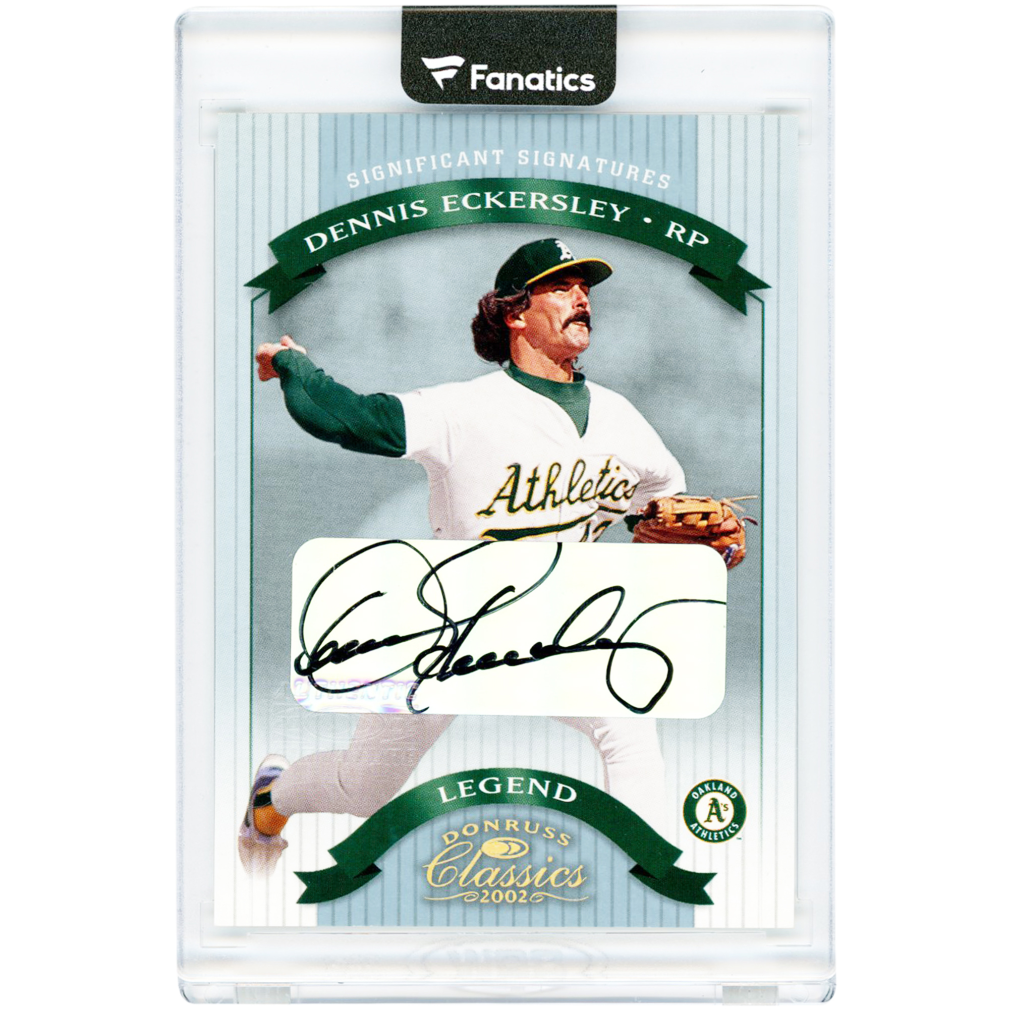 Dennis Eckersley Athletics Autographed 2002 Donruss Classics Significant Signatures #159 #318/500 Card