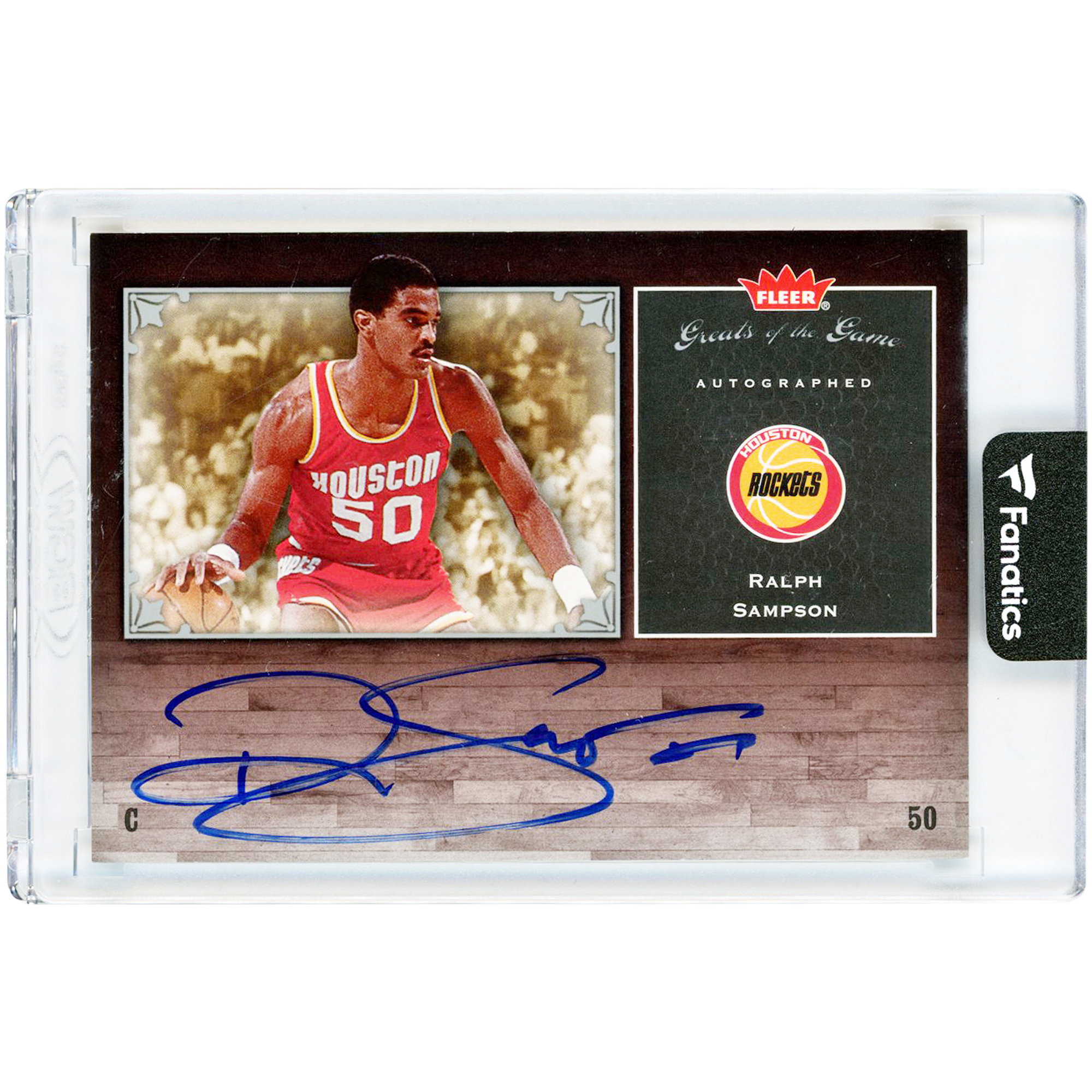 Ralph Sampson Houston Rockets Autographed 2005-06 Fleer Greats Of The Game #GG-RS Card