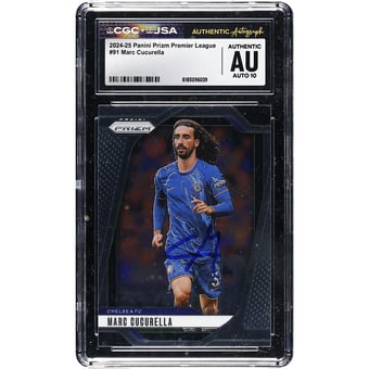 Marc Cucurella Chelsea Autographed 2024-25 Panini Prizm Premier League #91 CGC Authenticated Auto 10 Card