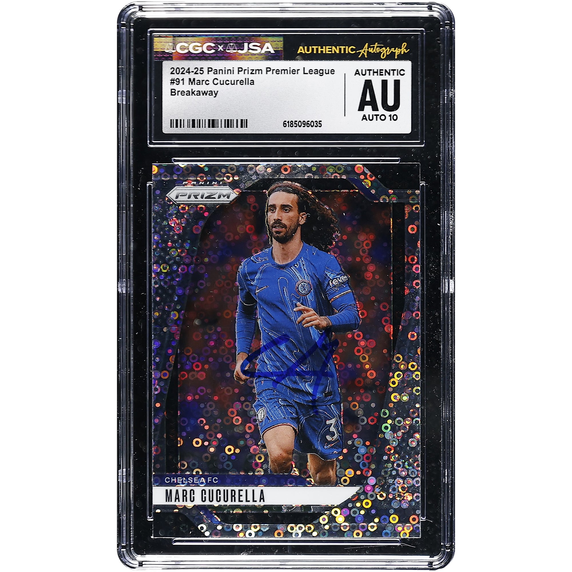Marc Cucurella Chelsea Autographed 2024-25 Panini Prizm Premier League Breakaway #91 CGC Authenticated Auto 10 Card