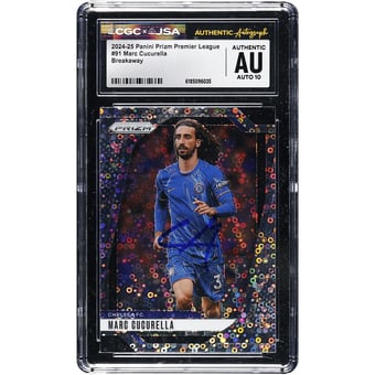 Marc Cucurella Chelsea Autographed 2024-25 Panini Prizm Premier League Breakaway #91 CGC Authenticated Auto 10 Card