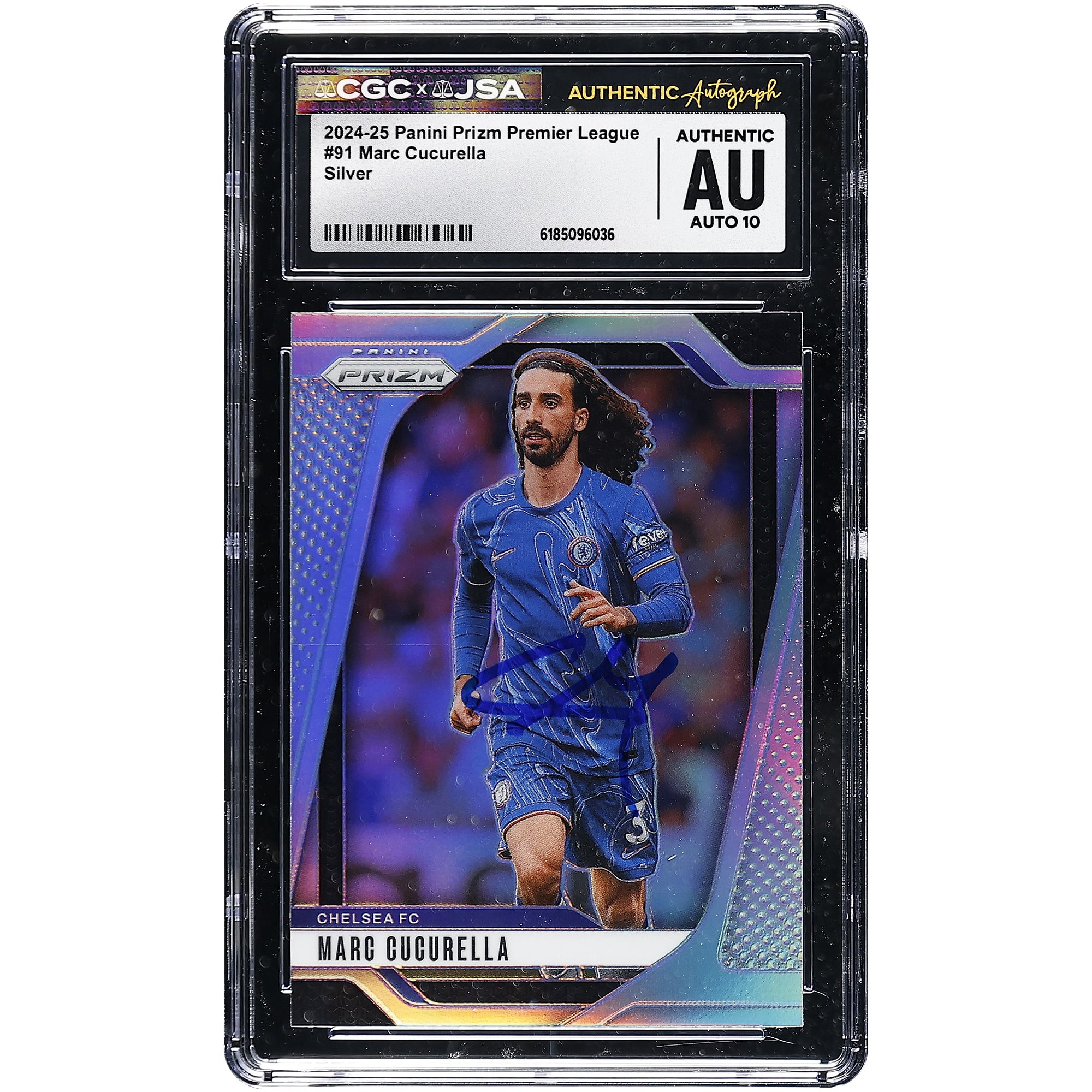 Marc Cucurella Chelsea Autographed 2024-25 Panini Prizm Premier League Silver #91 CGC Authenticated Auto 10 Card
