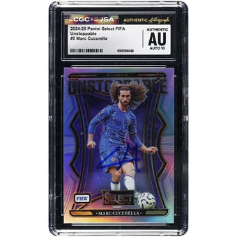 Marc Cucurella Chelsea Autographed 2024-25 Panini Select FIFA Unstoppable #5 CGC Authenticated Auto 10 Card