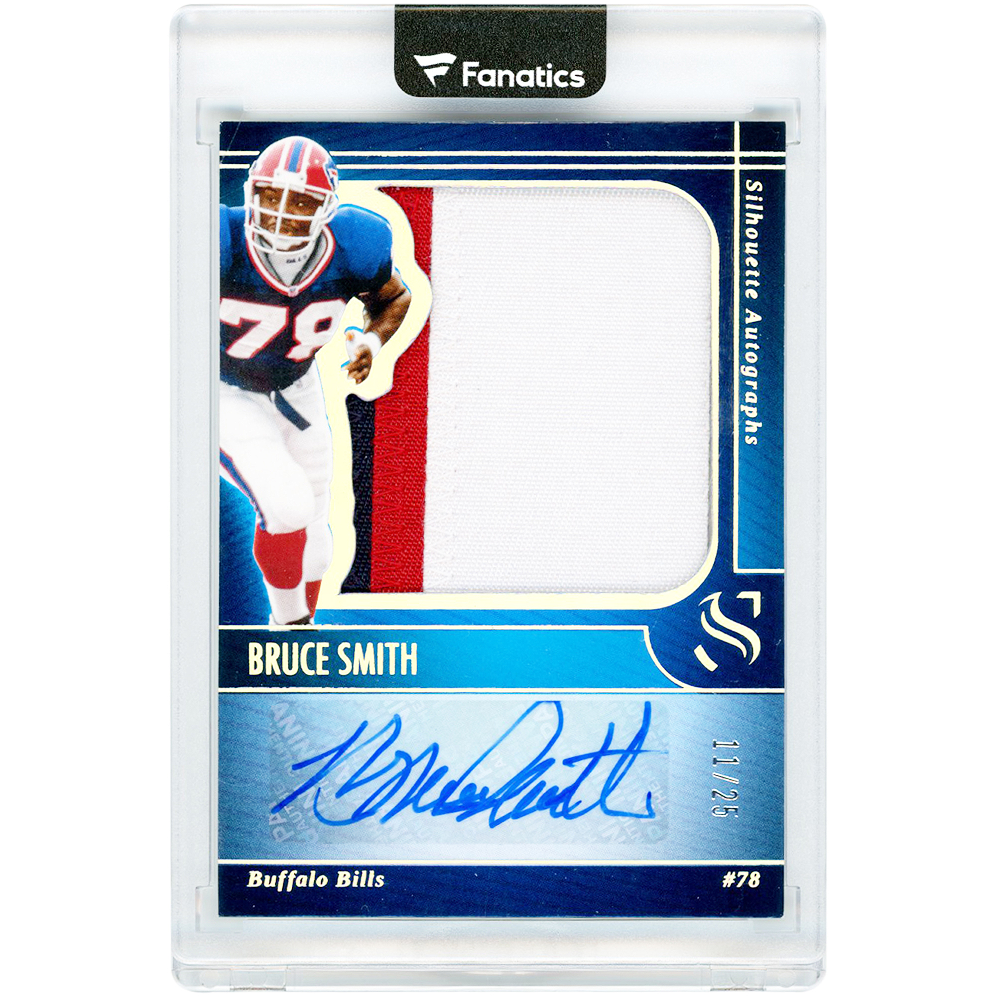 Bruce Smith Buffalo Bills Autographed 2025 Panini Silhouette Silver #SA-BSH #11/25 Card