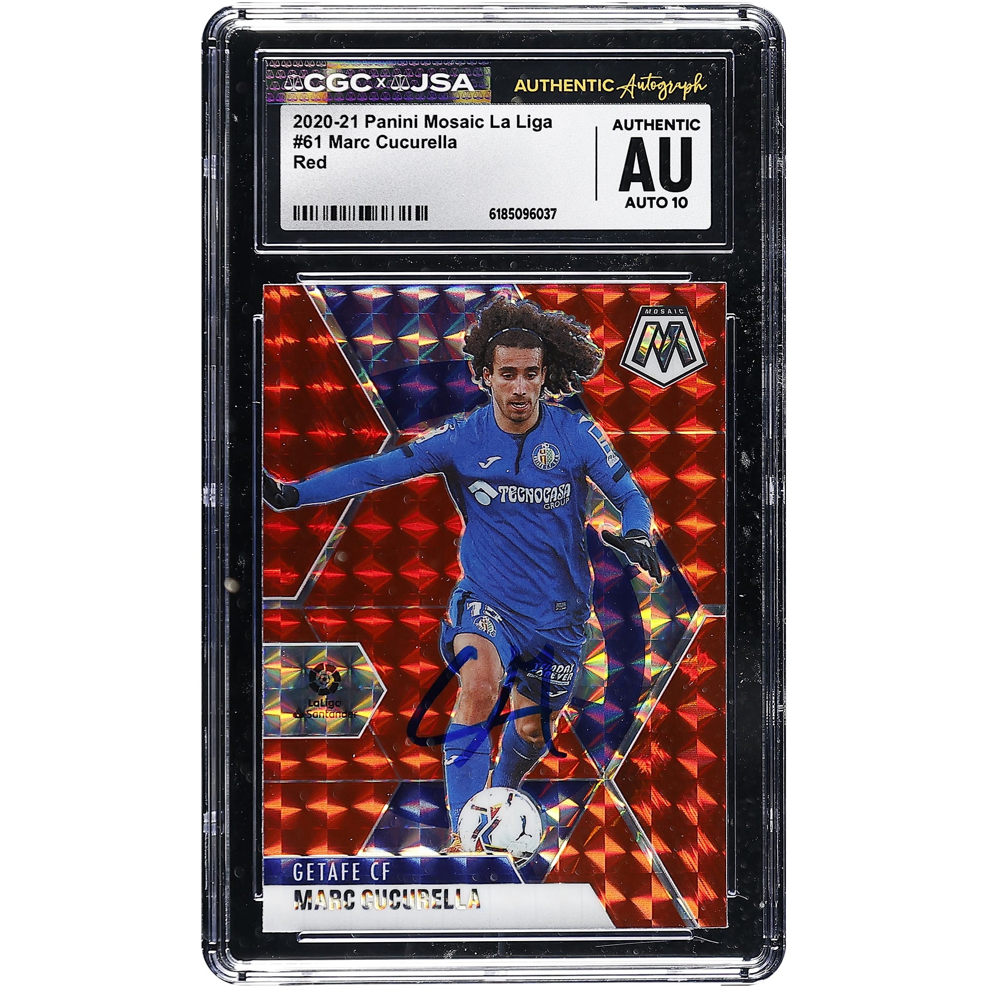 Marc Cucurella Getafe CF Autographed 2020-21 Panini Mosaic La Liga Red #61 CGC Authenticated Auto 10 Card