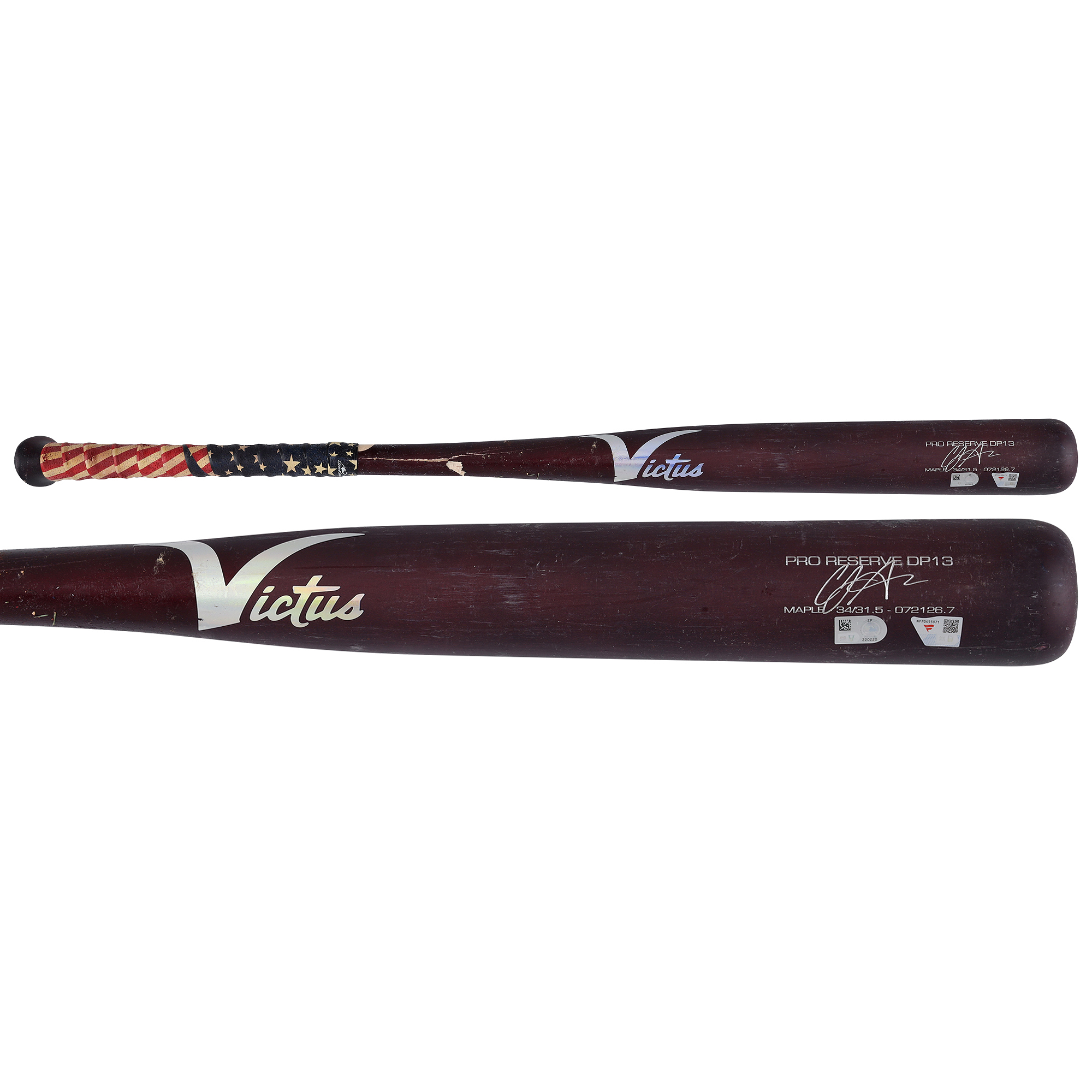 Andrés Chaparro Washington Nationals Game-Used Red Victus Broken Bat vs. Chicago Cubs on August 13, 2026 - Single
