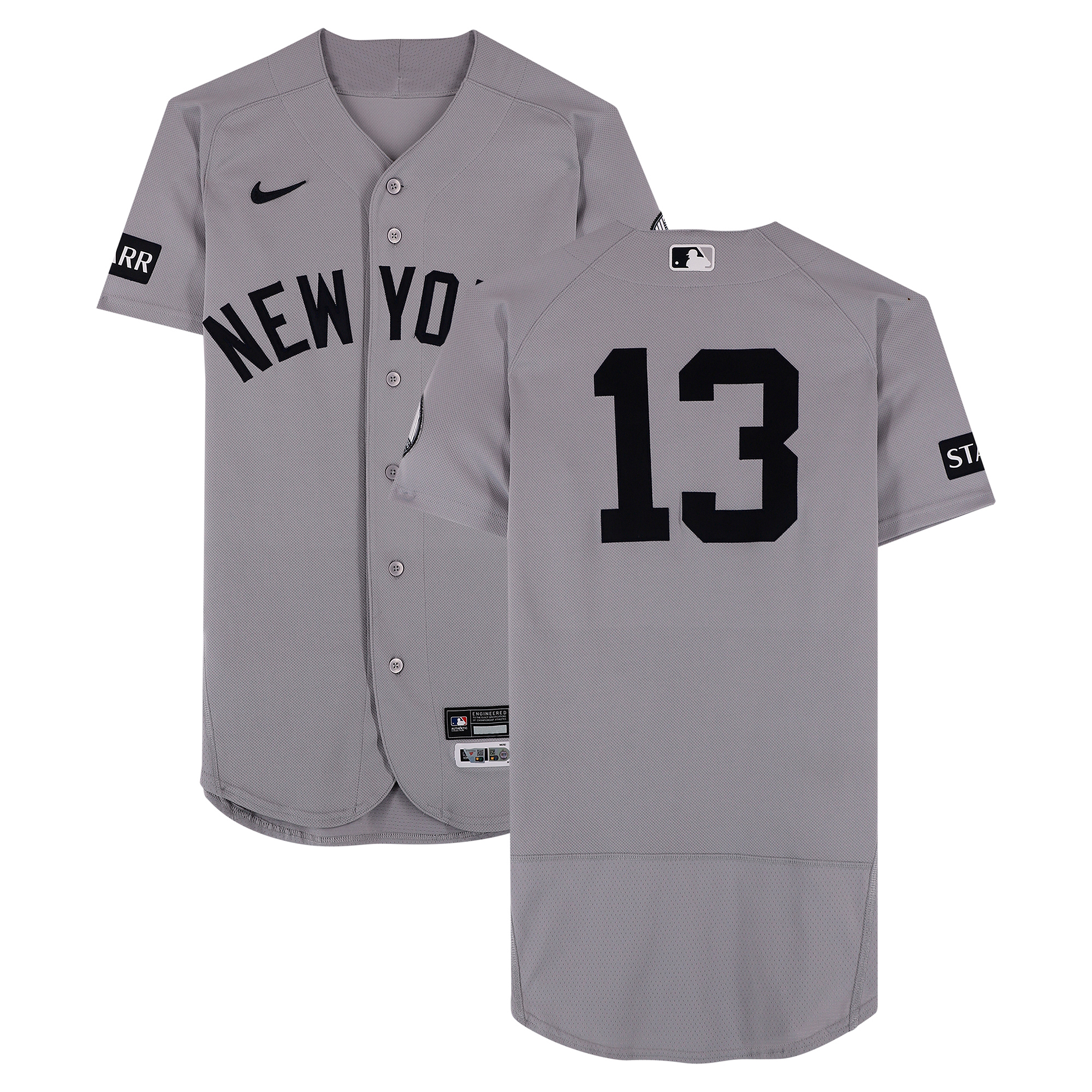 Jazz Chisholm Jr. New York Yankees Game-Used #13 Gray Jersey vs. Chicago Cubs on August 2, 2026