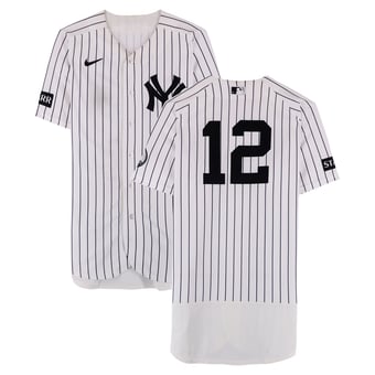 Trent Grisham New York Yankees Game-Used #12 White Pinstripe Jersey vs. Seattle Mariners on August 13, 2026