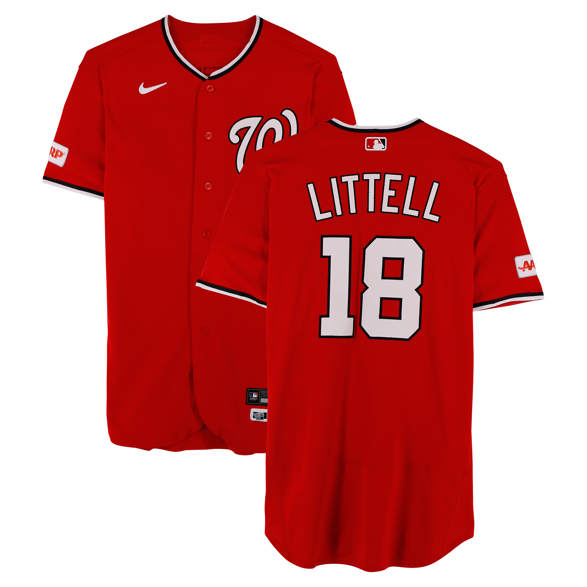 Zack Littell Washington Nationals Game-Used #18 Red Jersey vs. San Diego Padres on May 31, 2026