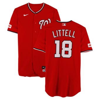 Zack Littell Washington Nationals Game-Used #18 Red Jersey vs. San Diego Padres on May 31, 2026