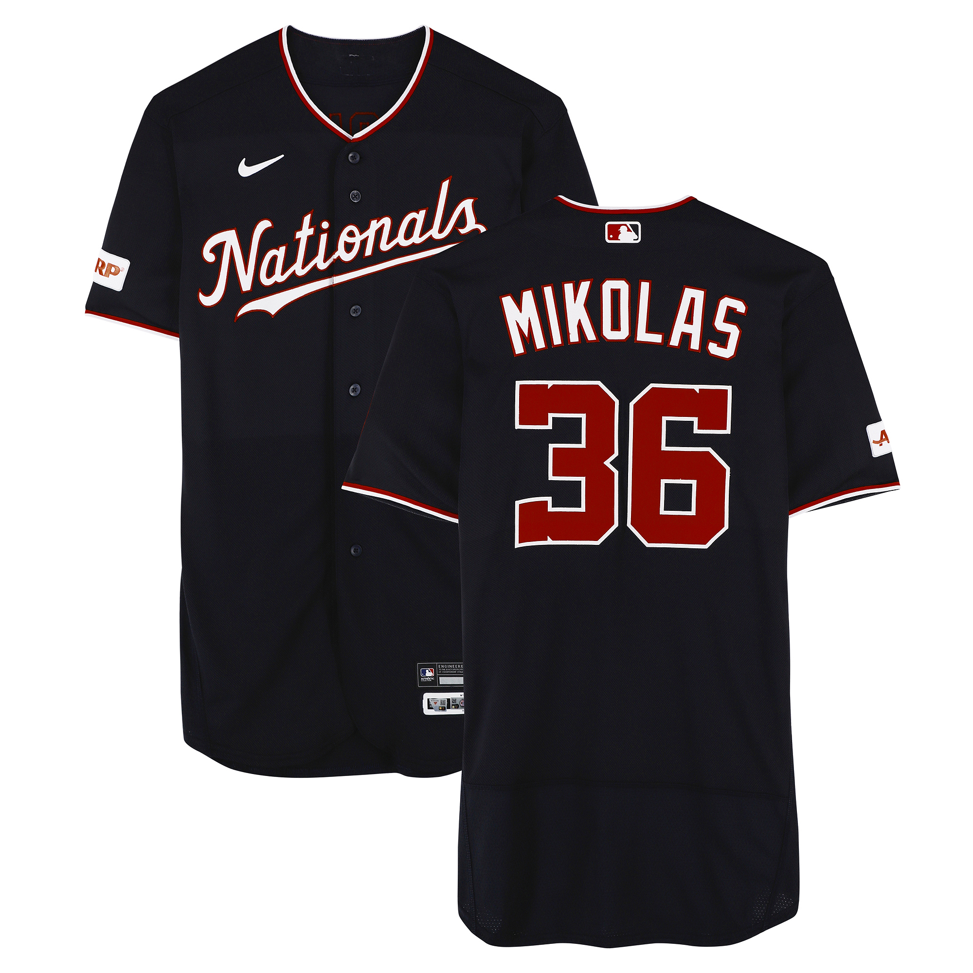 Miles Mikolas Washington Nationals Game-Used #36 Navy Jersey vs. Pittsburgh Pirates on April 14, 2026