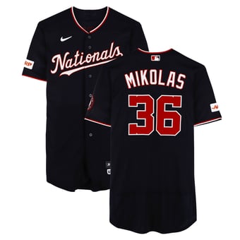 Miles Mikolas Washington Nationals Game-Used #36 Navy Jersey vs. Atlanta Braves on May 22, 2026