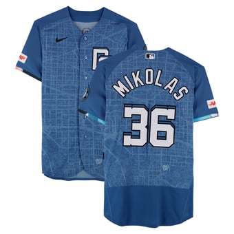 Miles Mikolas Washington Nationals Game-Used #36 Blue City Connect Jersey vs. Los Angeles Dodgers on April 4, 2026