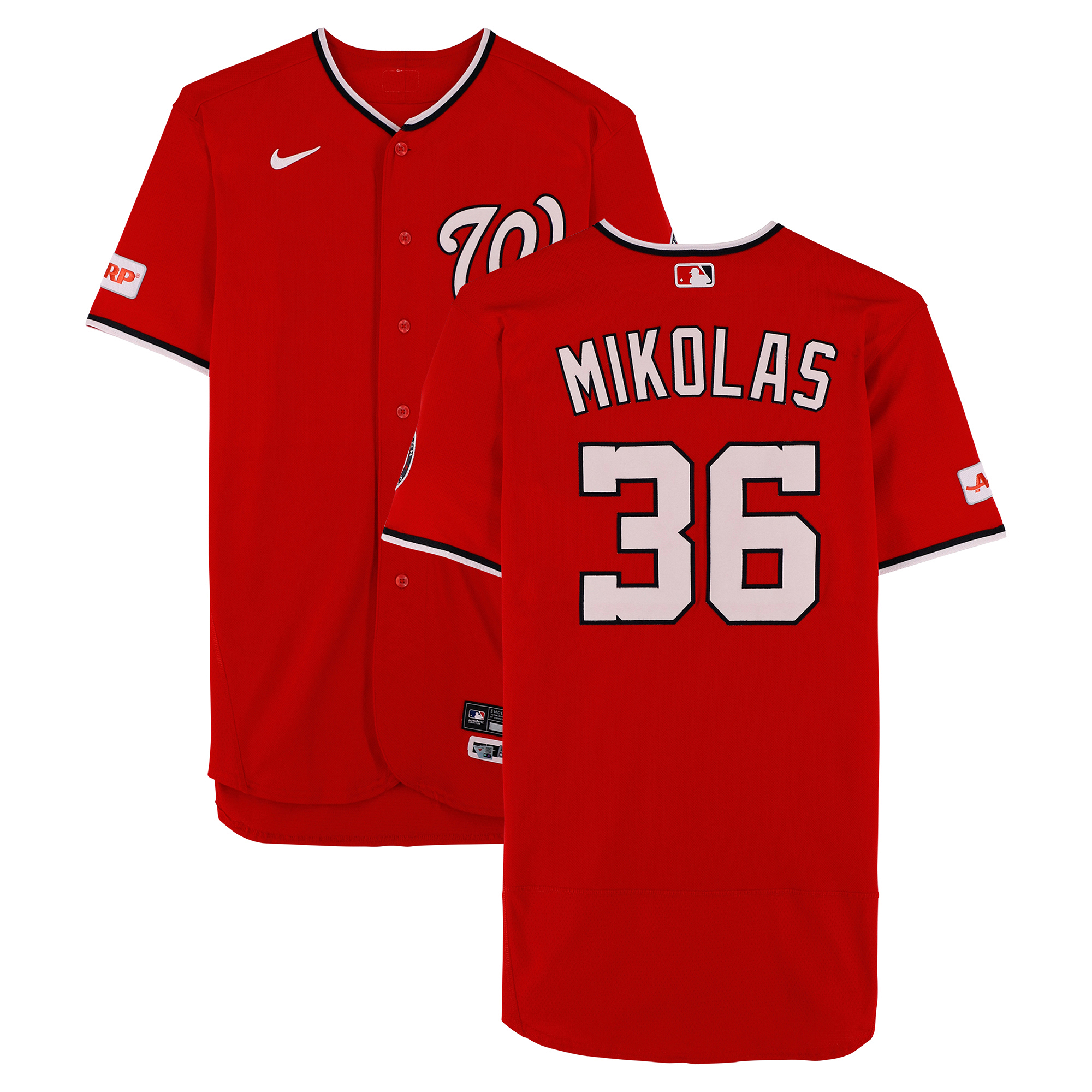 Miles Mikolas Washington Nationals Game-Used #36 Red Jersey vs. Los Angeles Dodgers on April 5 and vs. Baltimore Orioles on May 17, 2026