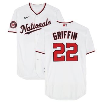 Foster Griffin Washington Nationals Player-Issued #22 White Jersey from the 2026 MLB Season