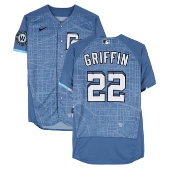 Foster Griffin Washington Nationals Player-Issued #22 Blue City Connect Jersey from the 2026 MLB Season